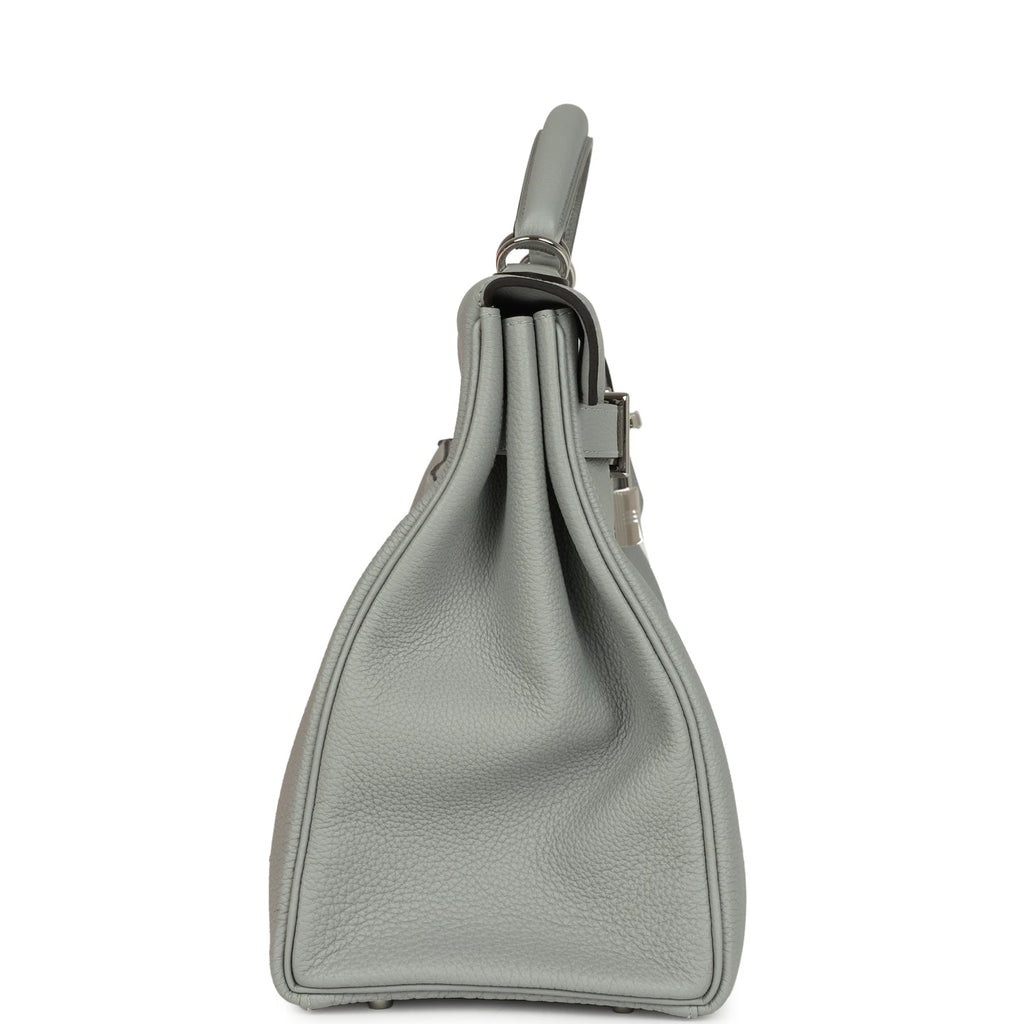 Hermes Kelly 42 Maxi Bleu Glacier Togo Palladium Hardware