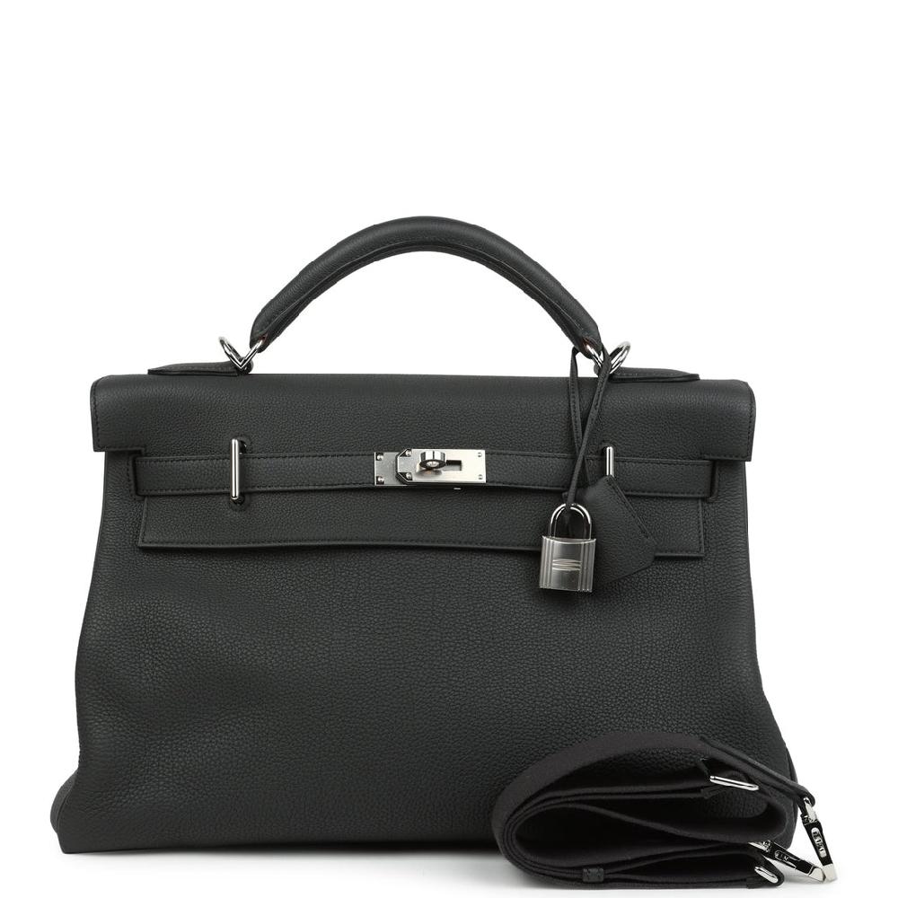 Hermes Kelly 42 Maxi Plomb Togo Palladium Hardware