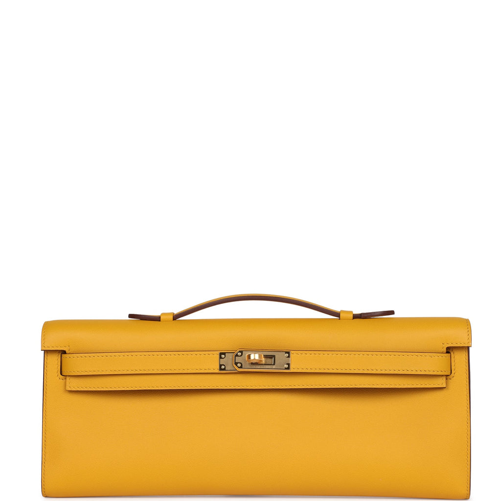 Hermes Kelly Cut Jaune Ambre Swift Gold Hardware
