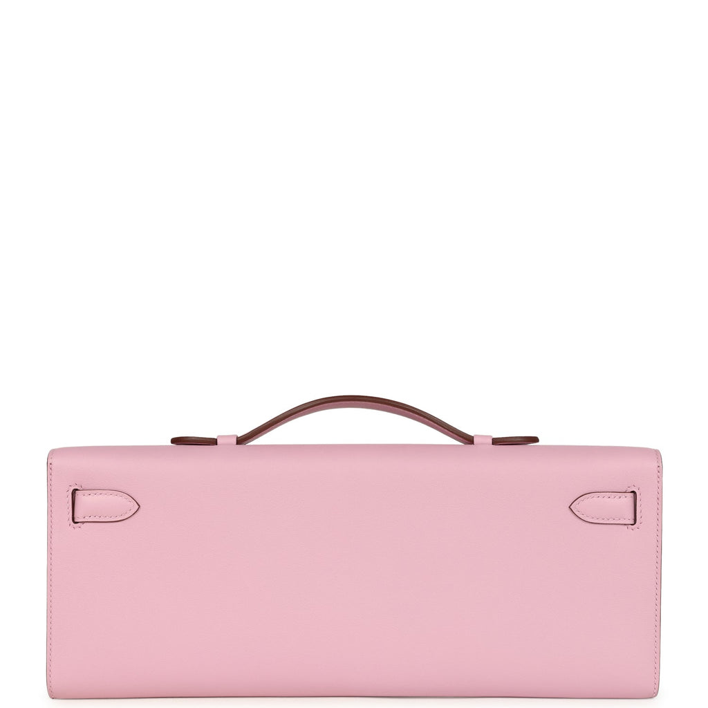 Hermes Kelly Cut Mauve Sylvestre Swift Rose Gold Hardware