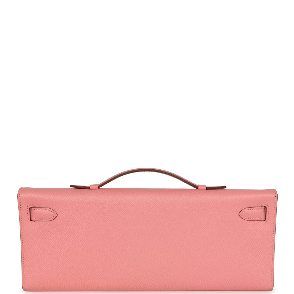 Hermes Kelly Cut Rose Confetti Epsom Palladium Hardware