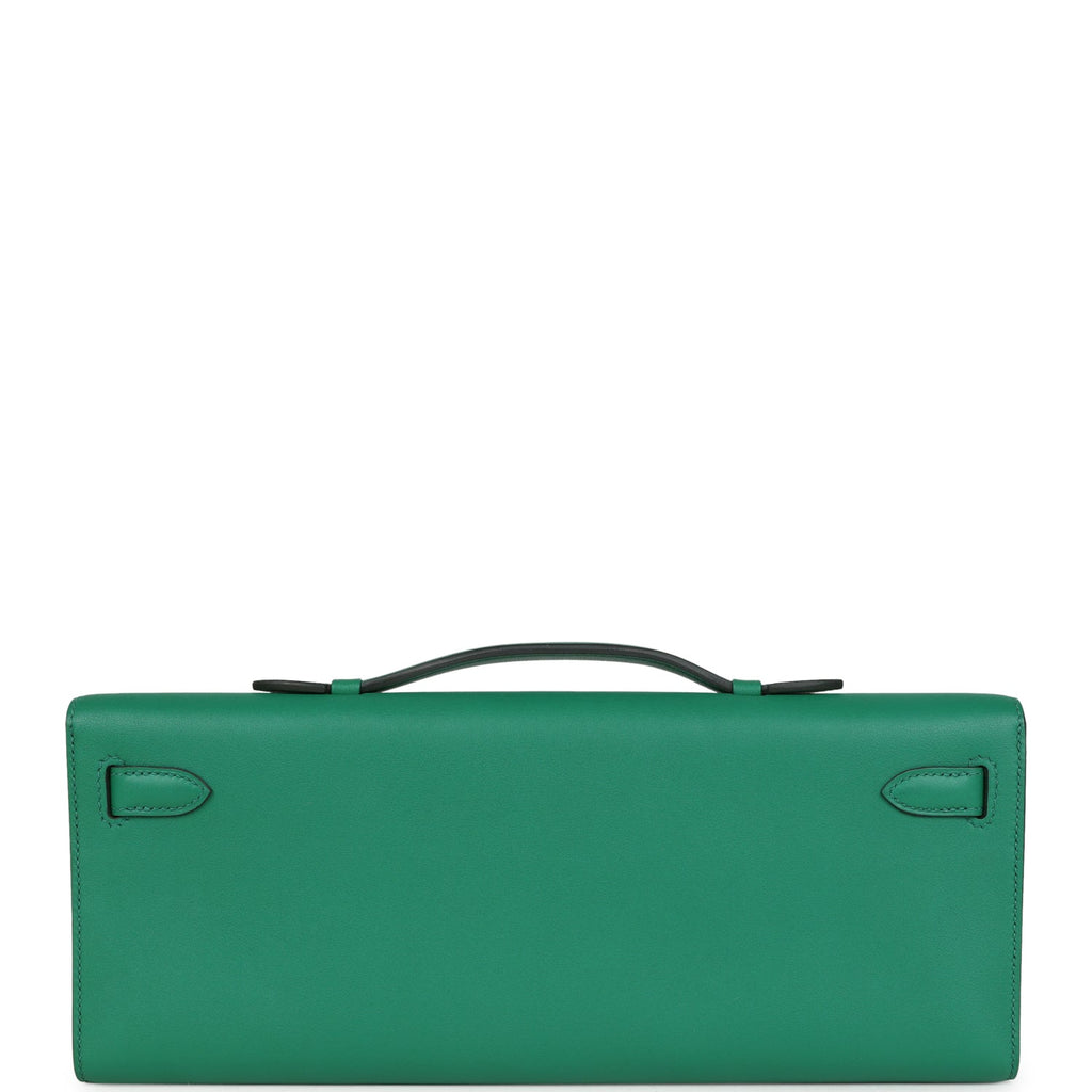 Hermes Kelly Cut Vert Vertigo Swift Palladium Hardware