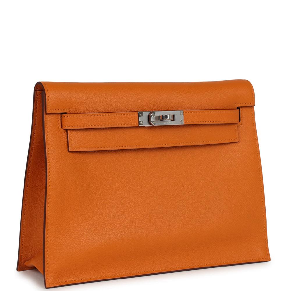 Hermes Kelly Danse Abricot Verso Evercolor Palladium Hardware