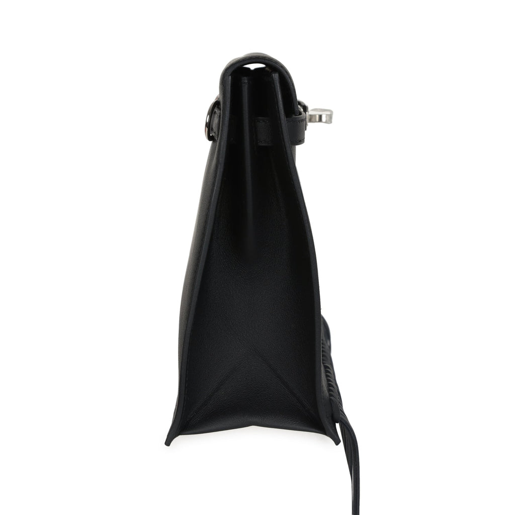 Hermes Kelly Danse Anate Black Swift Palladium Hardware