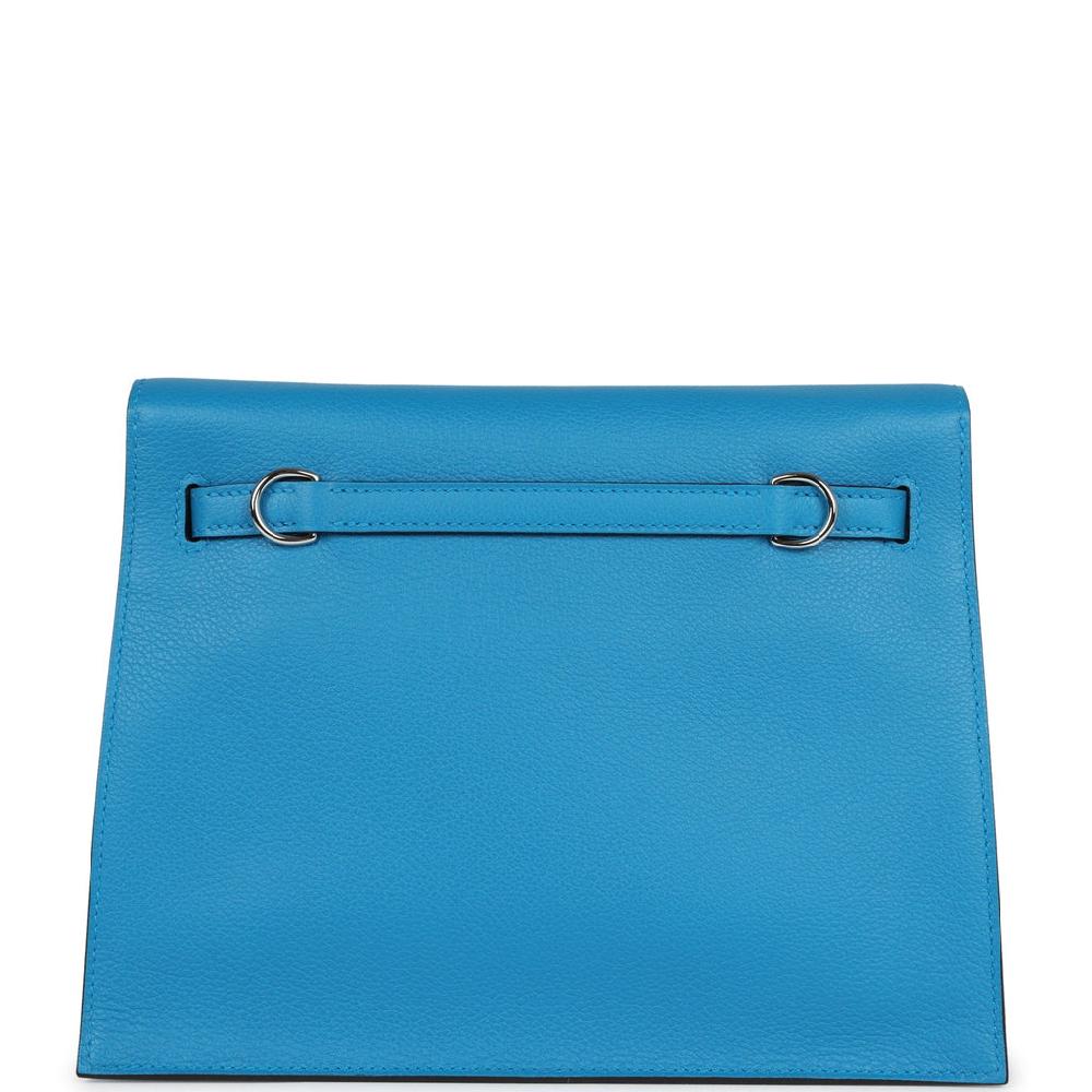 Hermes Kelly Danse Bleu Zanzibar Evercolor Palladium Hardware