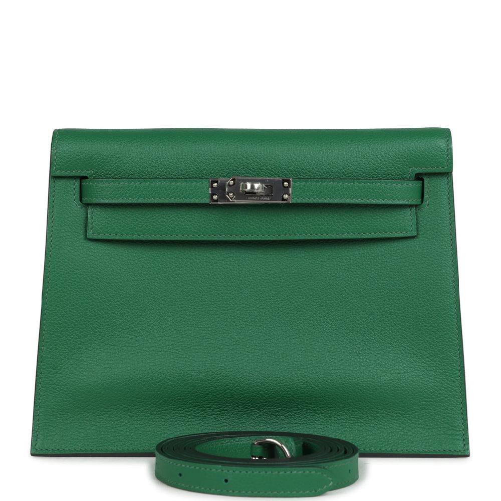 Hermes Kelly Danse Cactus Verso Evercolor Palladium Hardware
