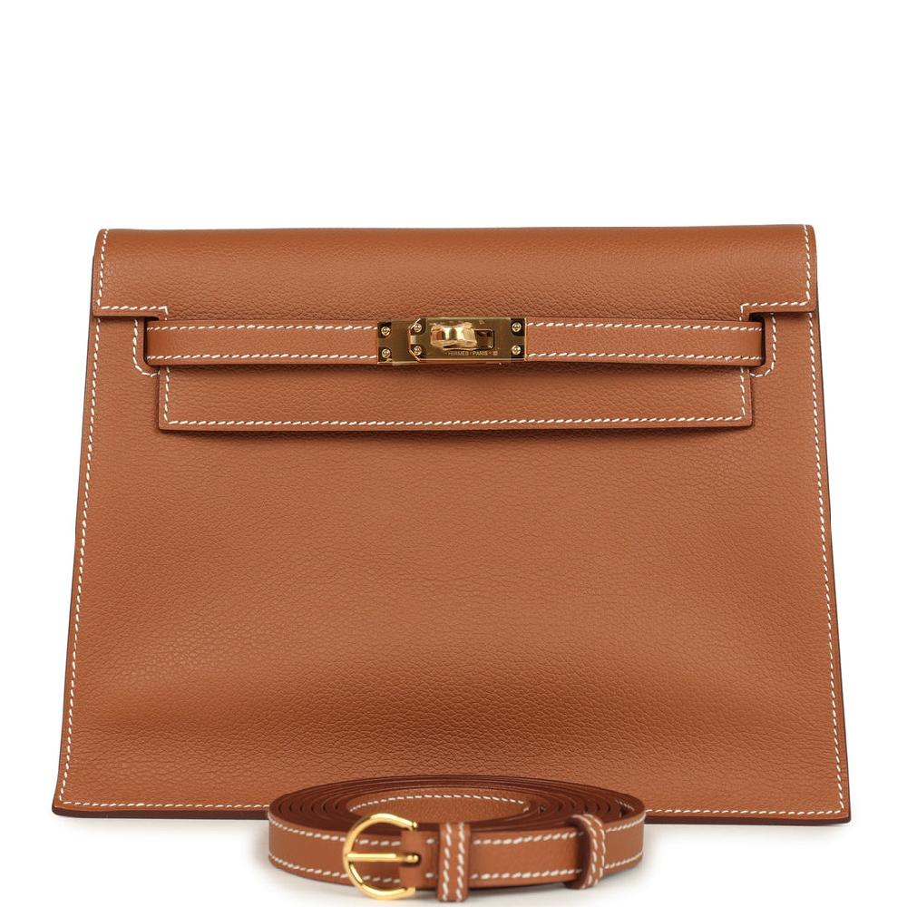 Hermes Kelly Danse Gold Evercolor Gold Hardware