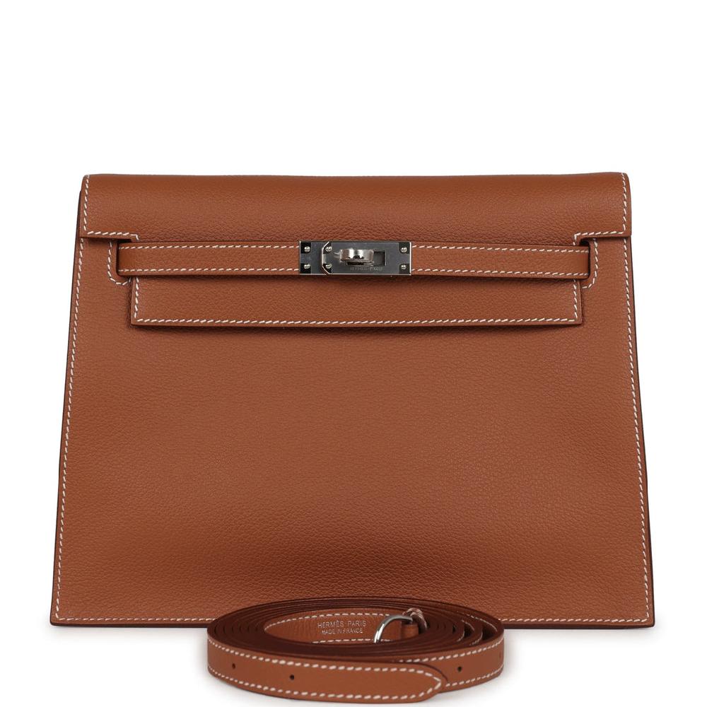 Hermes Kelly Danse Gold Evercolor Verso Palladium Hardware