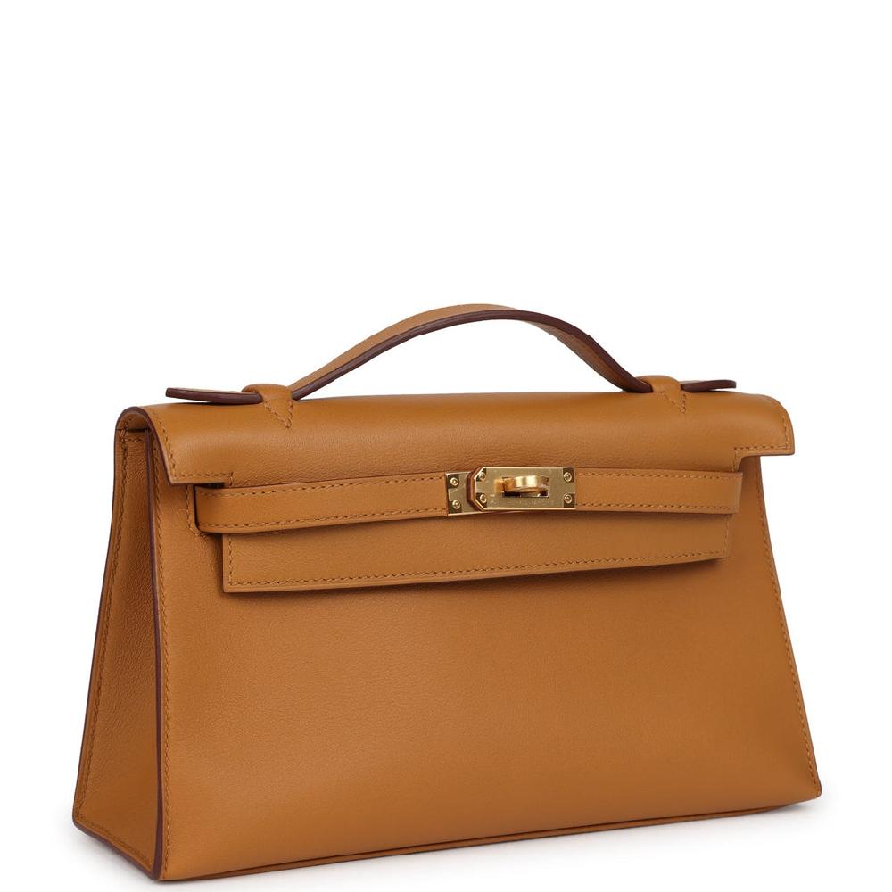Hermes Kelly Pochette Sesame Swift Gold Hardware