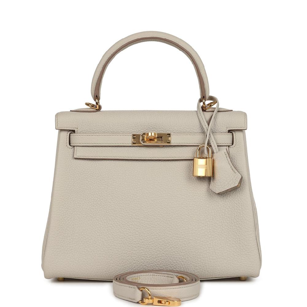 Hermes Kelly Retourne 25 Beton Togo Gold Hardware