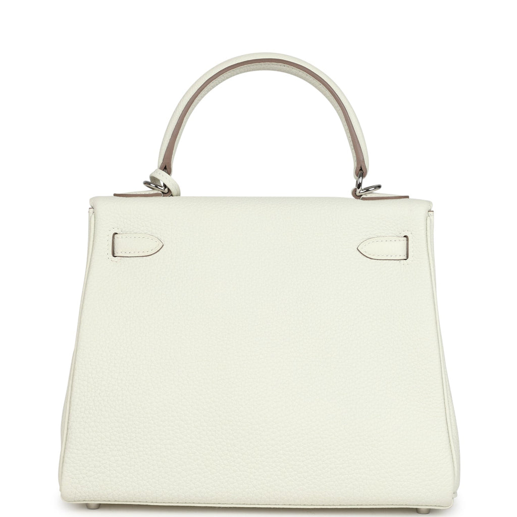 Hermes Kelly Retourne 25 Mushroom Togo Palladium Hardware