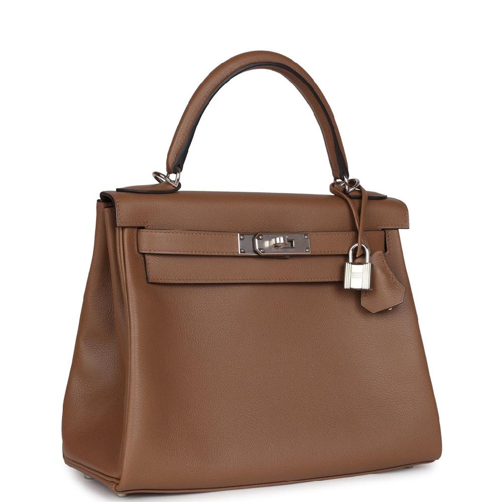 Hermes Kelly Retourne 28 Alezan Evercolor Palladium Hardware
