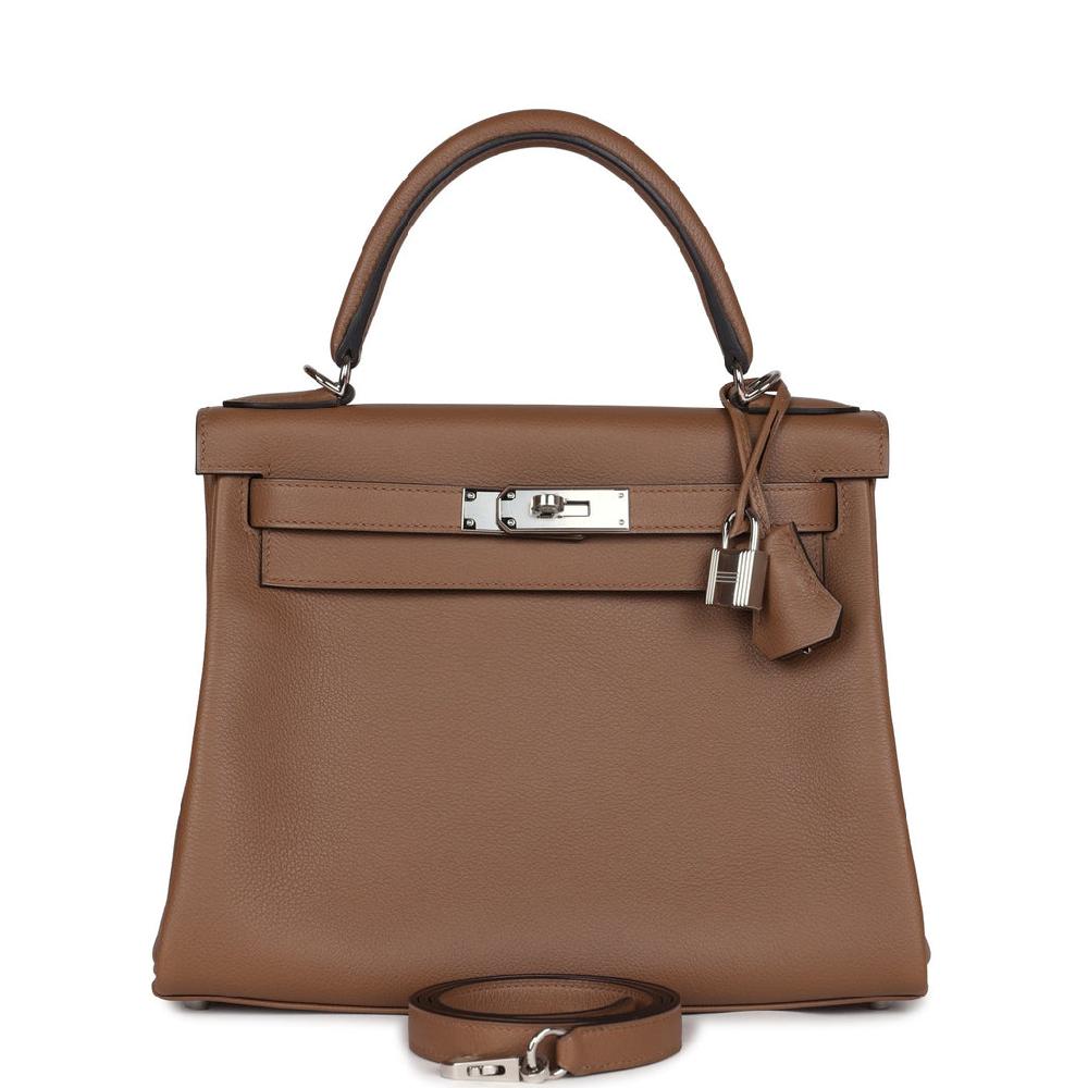 Hermes Kelly Retourne 28 Alezan Evercolor Palladium Hardware