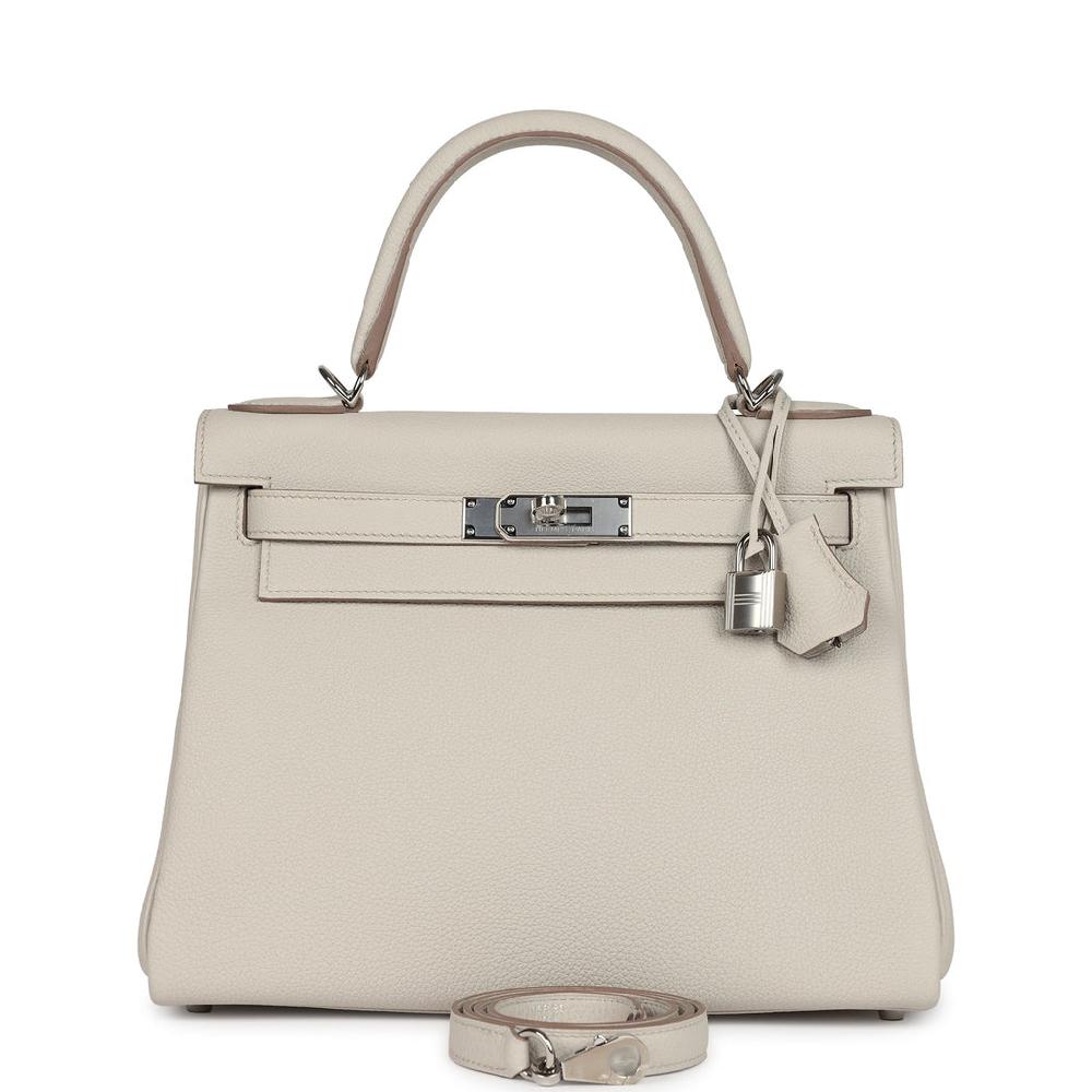 Hermes Kelly Retourne 28 Beton Togo Palladium Hardware