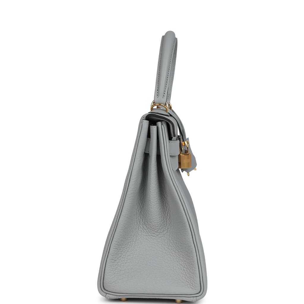 Hermes Kelly Retourne 28 Bleu Glacier Togo Gold Hardware