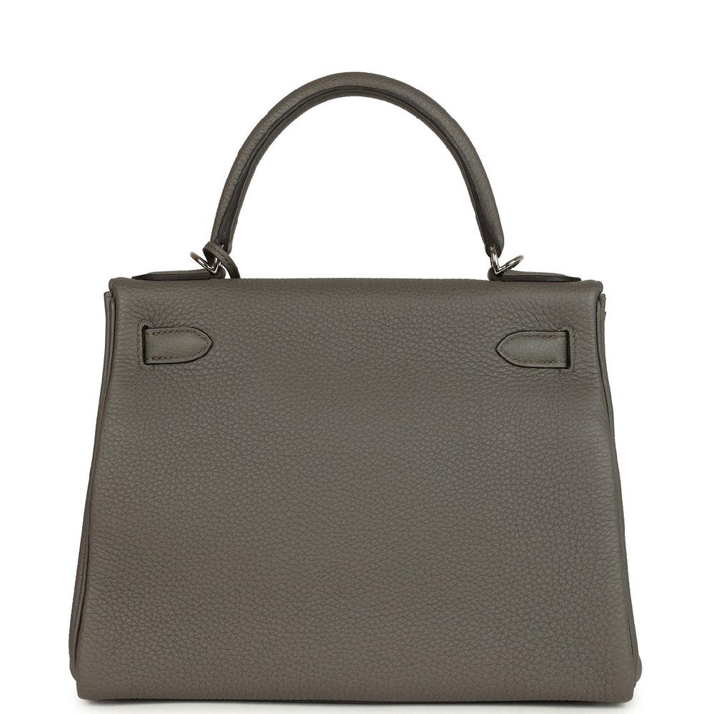 Hermes Kelly Retourne 28 Etain Togo Palladium Hardware
