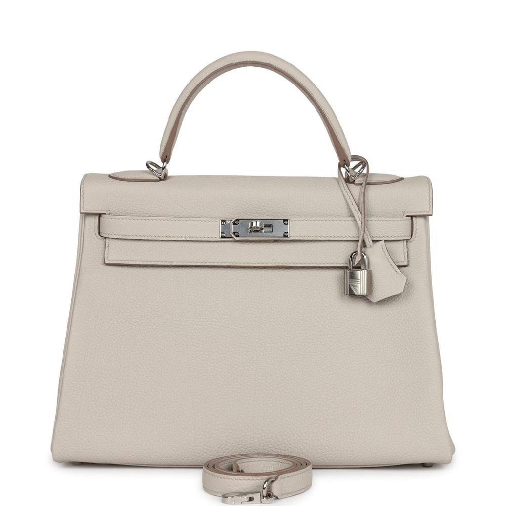 Hermes Kelly Retourne 32 Beton Togo Palladium Hardware