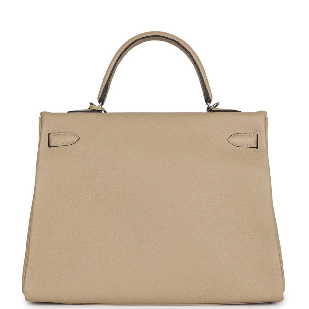 Hermes Kelly Retourne 35 Trench Togo Palladium Hardware