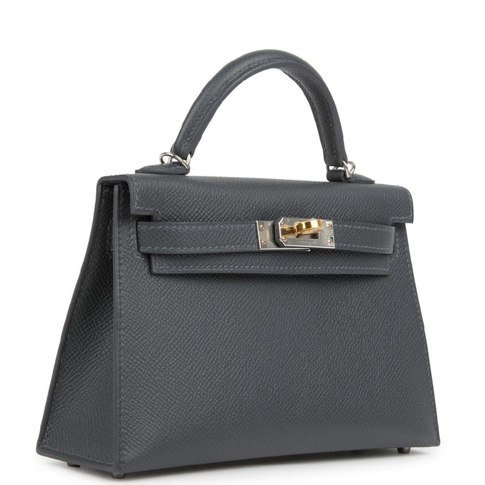 Hermes Kelly Sellier 20 Ardoise Epsom Electrum Hardware