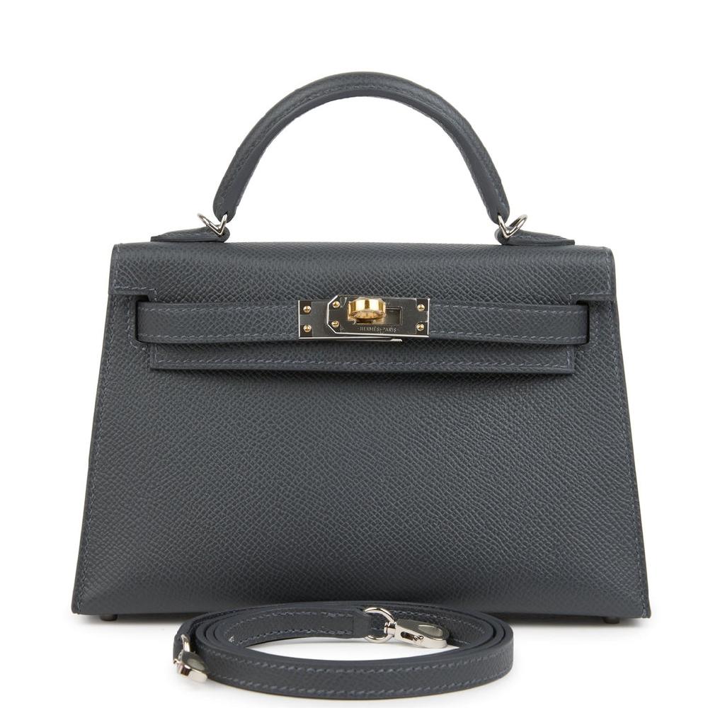 Hermes Kelly Sellier 20 Ardoise Epsom Electrum Hardware