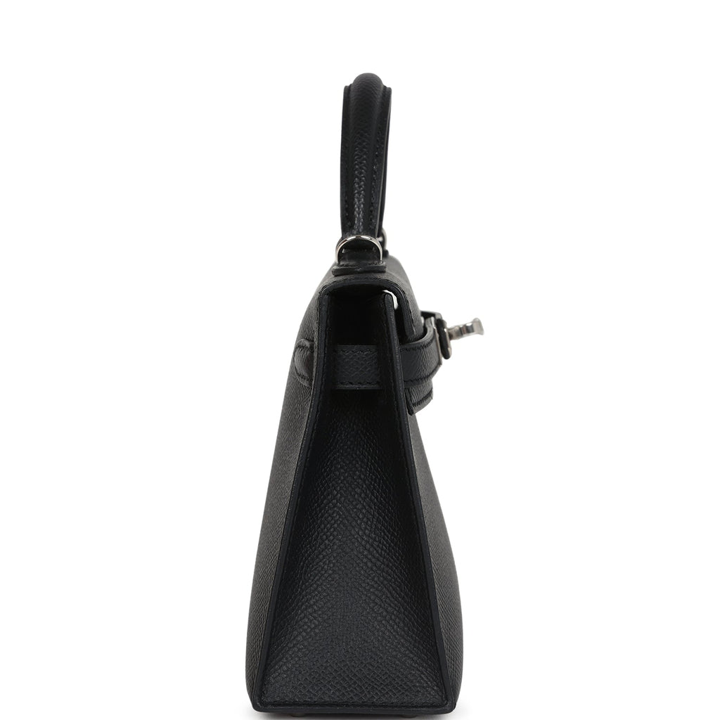 Hermes Kelly Sellier 20 Black Epsom Palladium Hardware