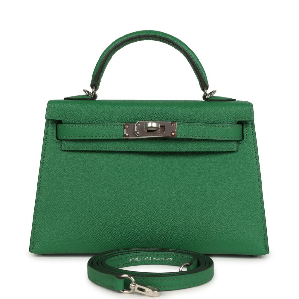 Hermes Kelly Sellier 20 Cactus Verso Epsom Palladium Hardware
