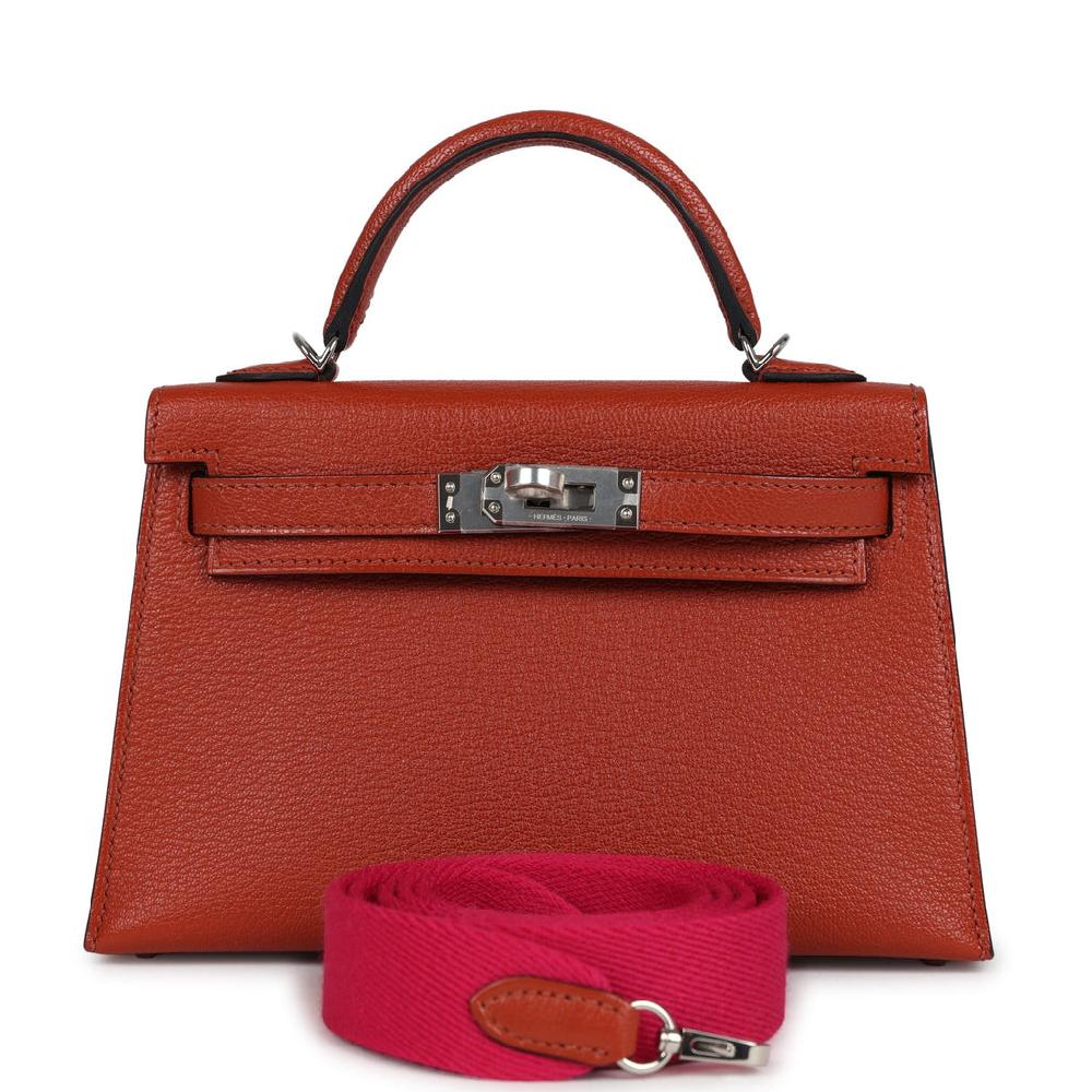 Hermes Kelly Sellier 20 Cuivre Chevre Mysore Palladium Hardware