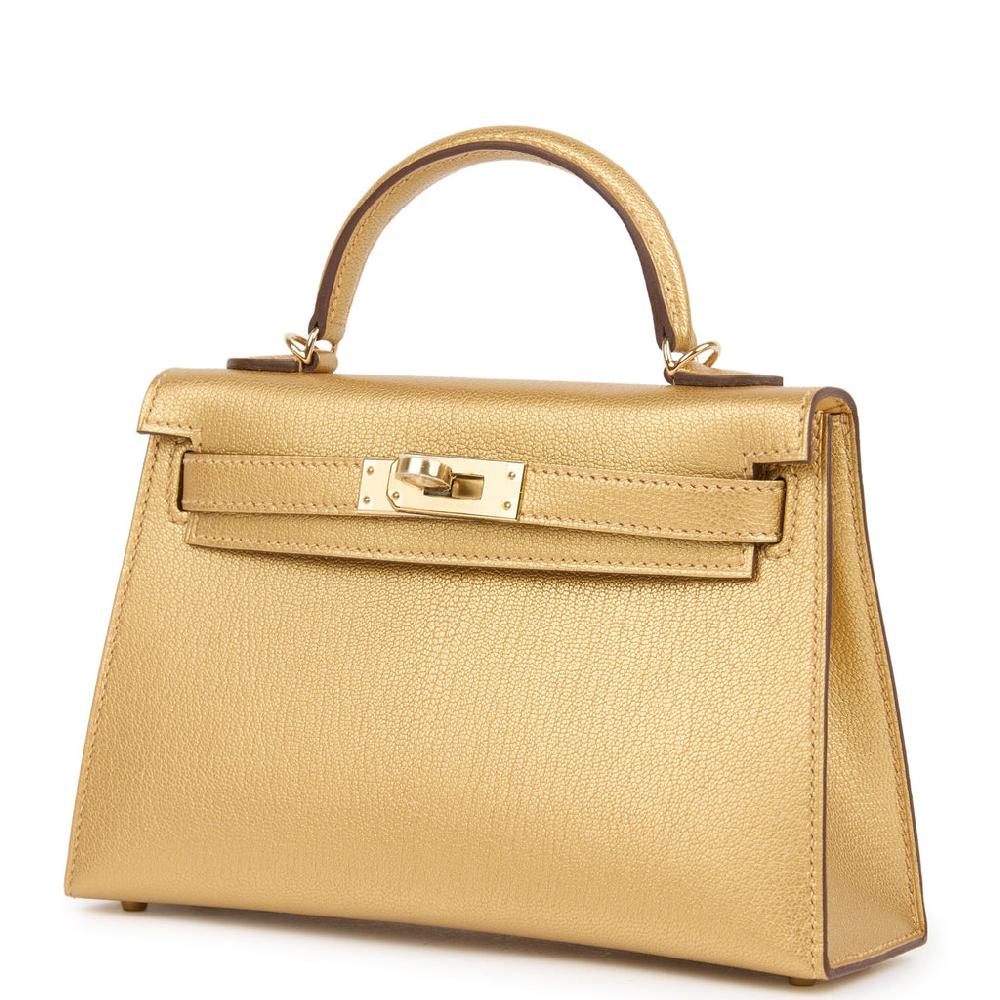 Hermes Kelly Sellier 20 Dore Chevre Chamkilight Permabrass Hardware
