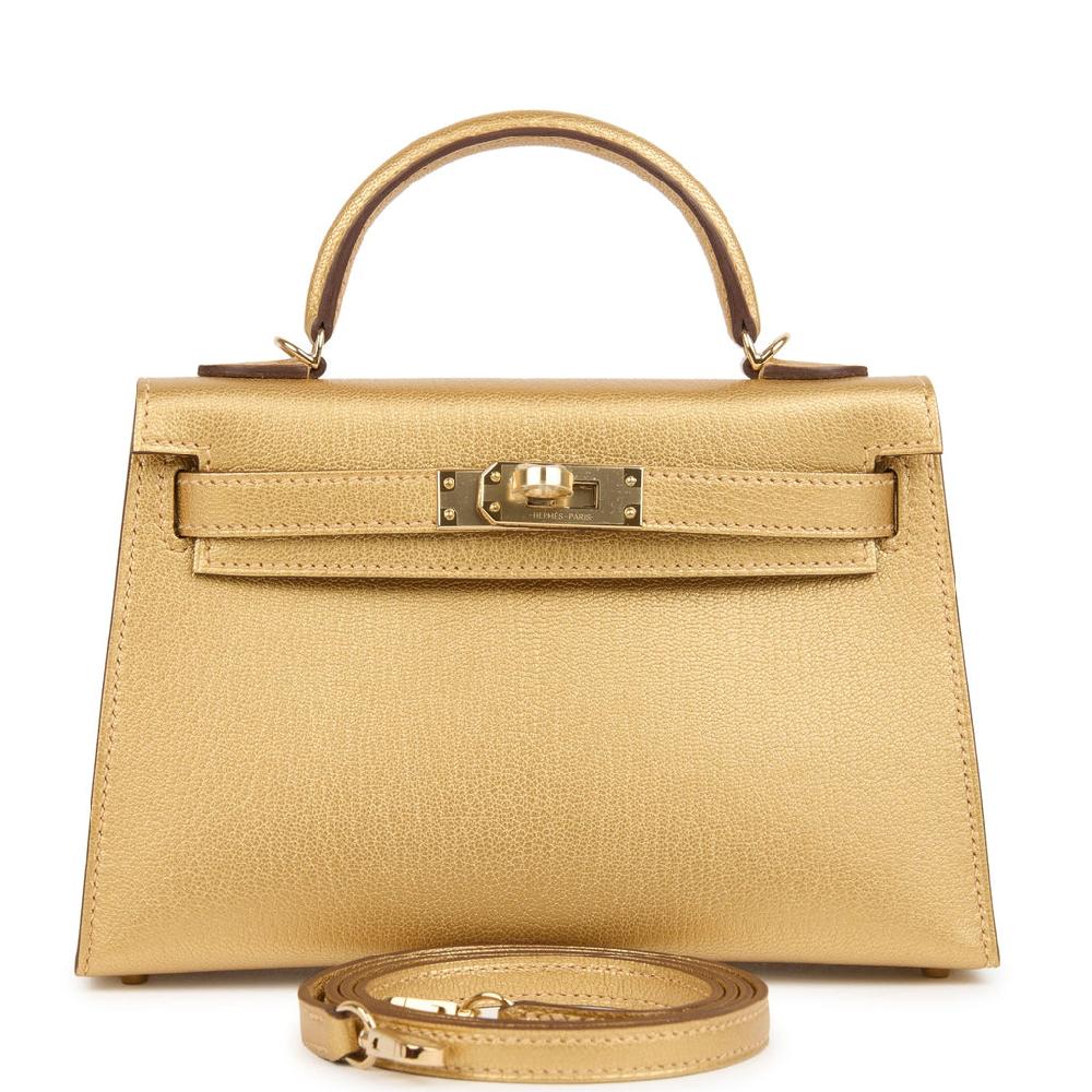 Hermes Kelly Sellier 20 Dore Chevre Chamkilight Permabrass Hardware