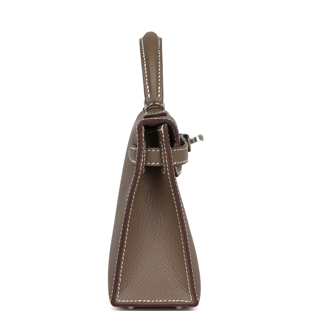 Hermes Kelly Sellier 20 Etoupe Epsom Palladium Hardware