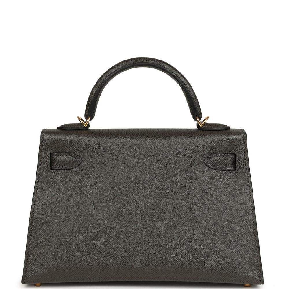 Hermes Kelly Sellier 20 Graphite Madame Gold Hardware
