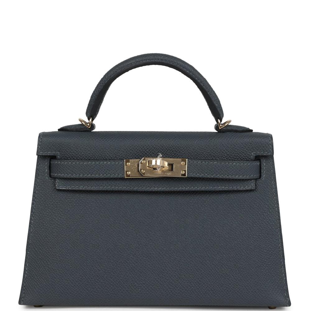 Hermes Kelly Sellier 20 Gris Misty Epsom Permabrass Hardware