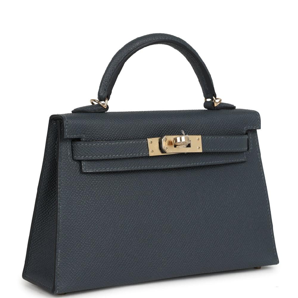 Hermes Kelly Sellier 20 Gris Misty Epsom Permabrass Hardware