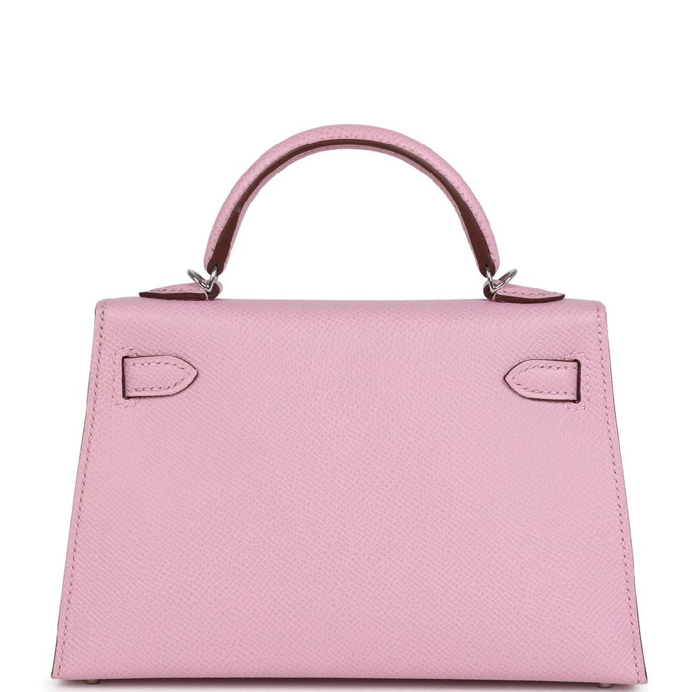 Hermes Kelly Sellier 20 Mauve Sylvestre Epsom Palladium Hardware