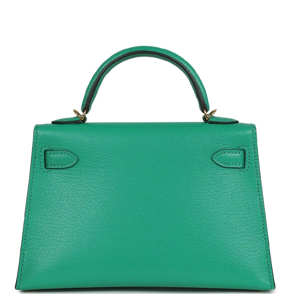 Hermes Kelly Sellier 20 Menthe Chevre Chamkila Gold Hardware