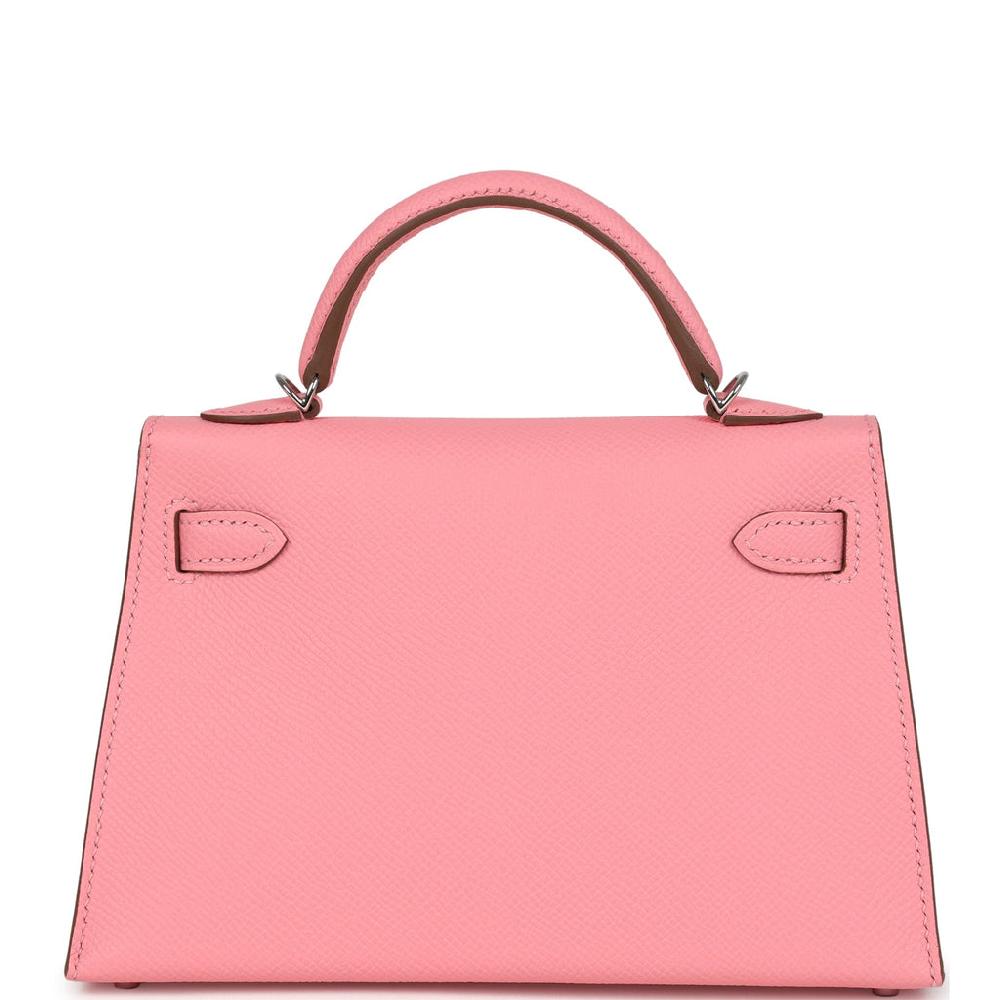 Hermes Kelly Sellier 20 Rose Confetti Epsom Palladium Hardware
