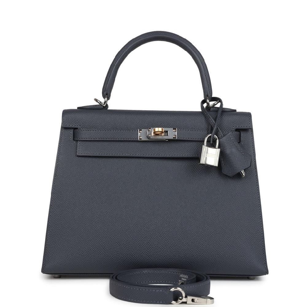 Hermes Kelly Sellier 25 Ardoise Epsom Electrum Hardware