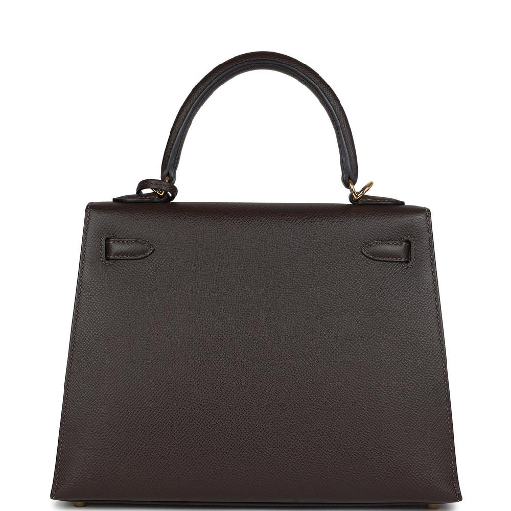Hermes Kelly Sellier 25 Ebene Epsom Gold Hardware