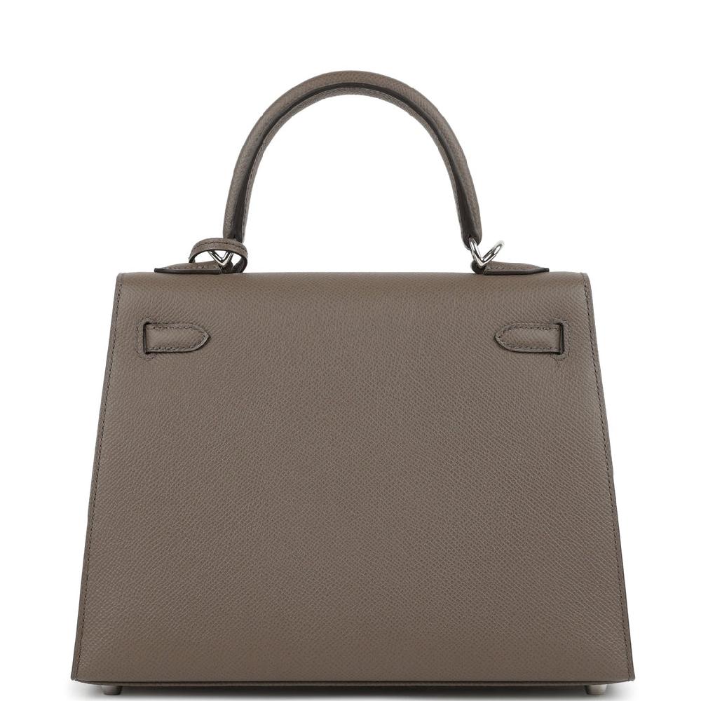 Hermes Kelly Sellier 25 Etain Epsom Palladium Hardware