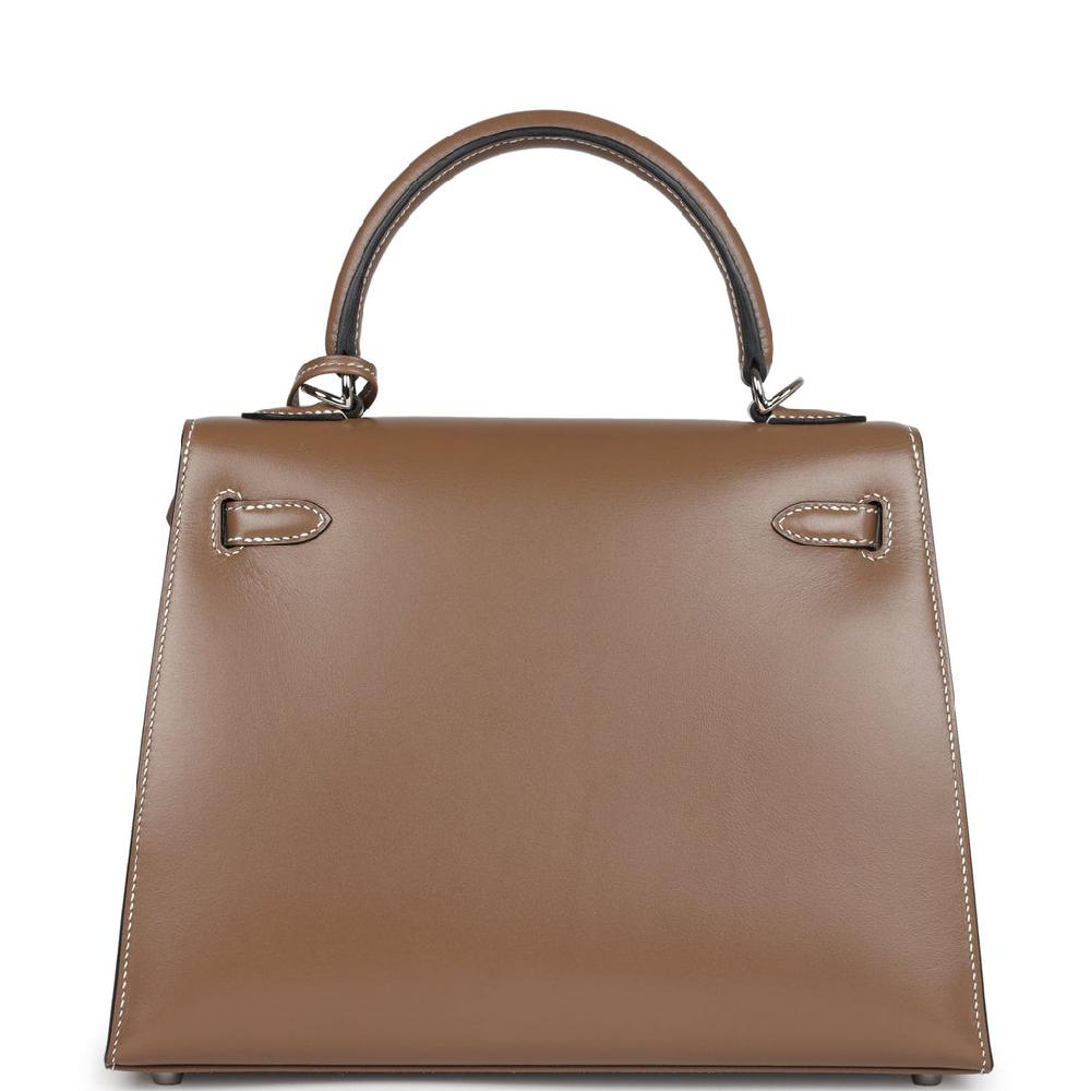 Hermes Kelly Sellier 25 Etoupe Tadelakt Palladium Hardware