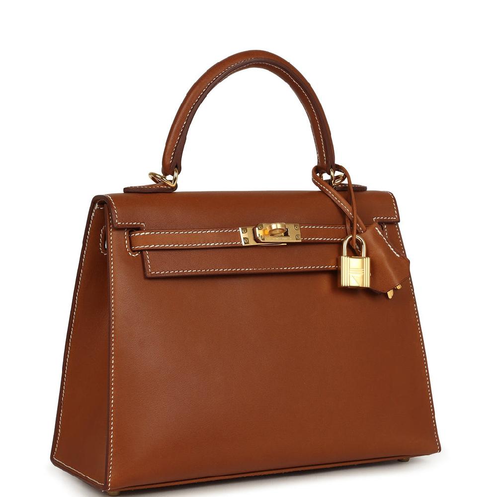 Hermes Kelly Sellier 25 Fauve Barenia Gold Hardware