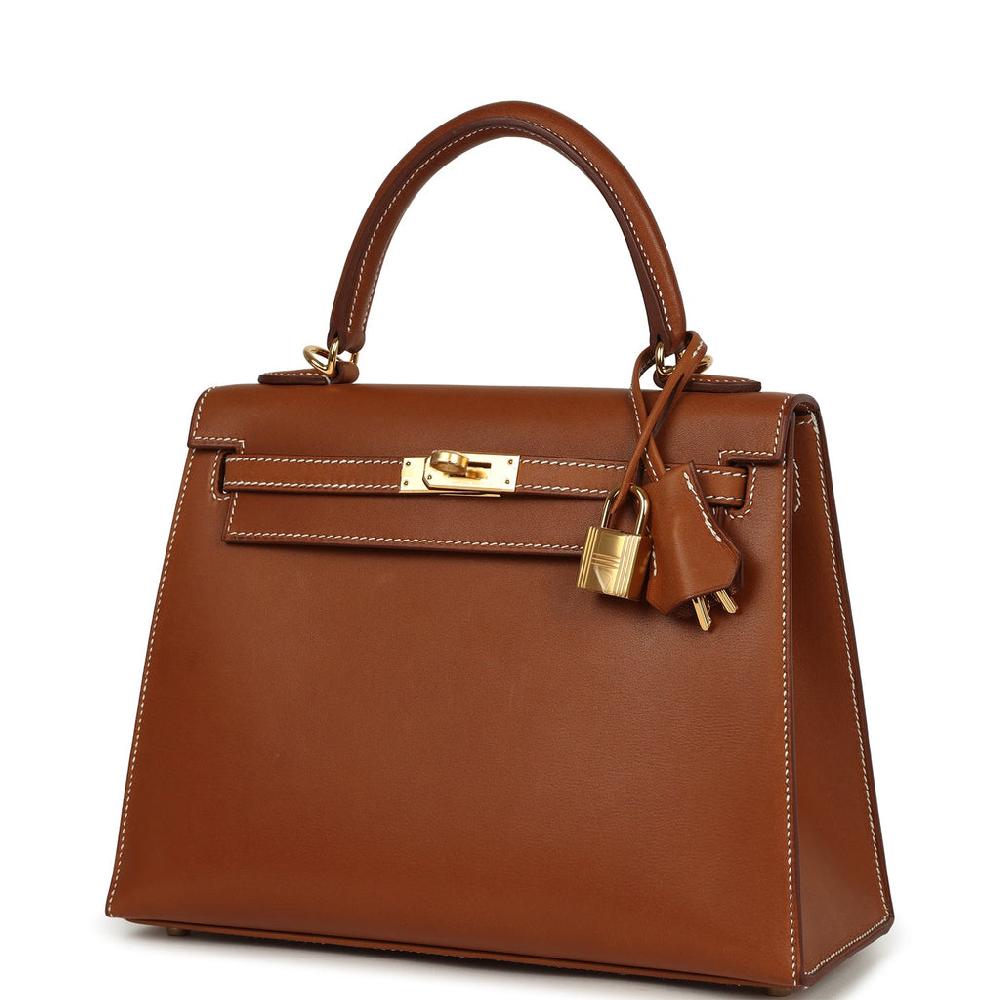 Hermes Kelly Sellier 25 Fauve Barenia Gold Hardware