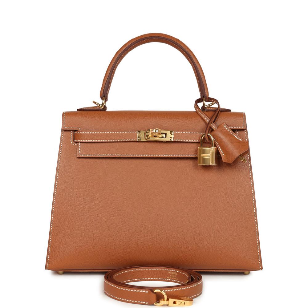 Hermes Kelly Sellier 25 Gold Madame Gold Hardware
