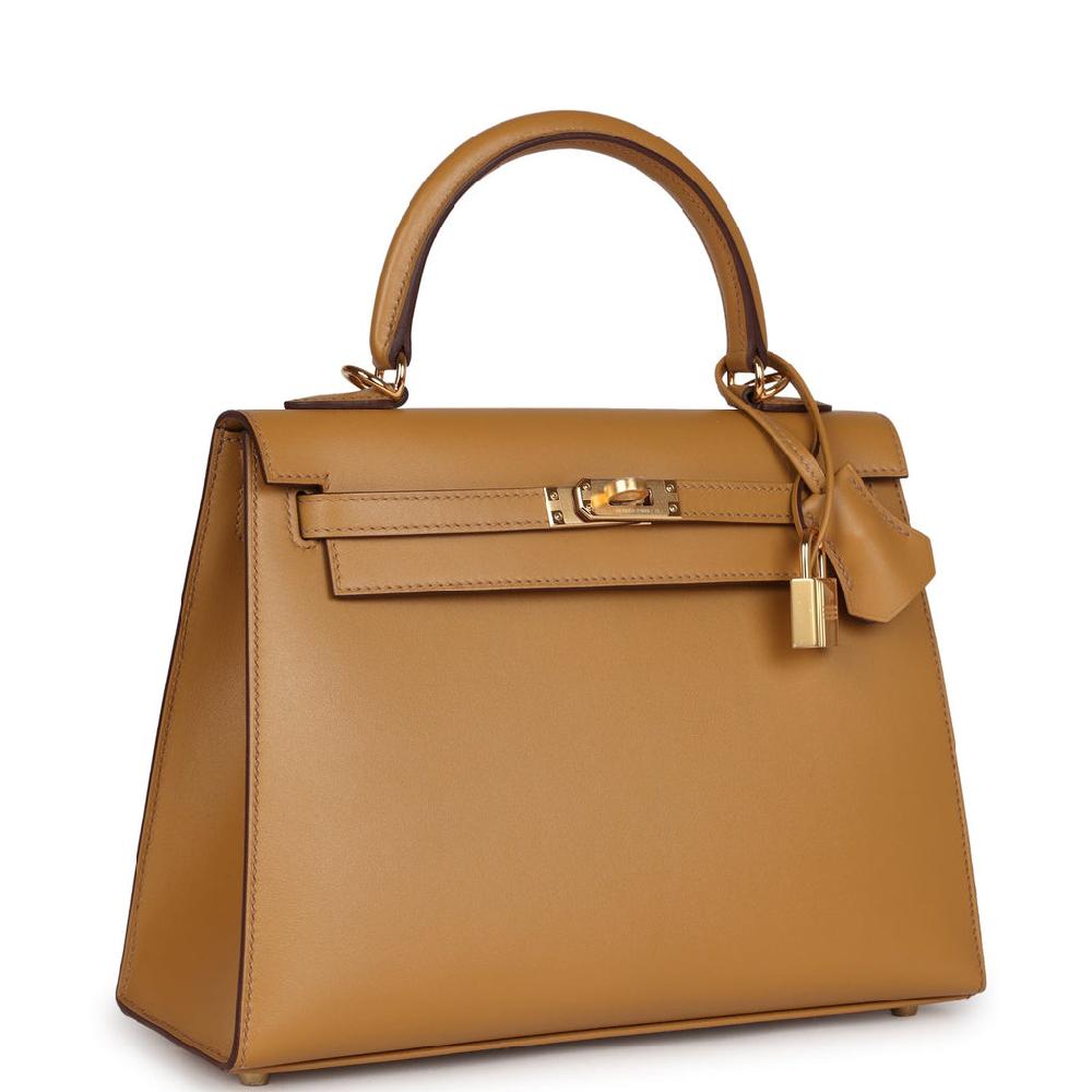 Hermes Kelly Sellier 25 Poussière Tadelakt Gold Hardware