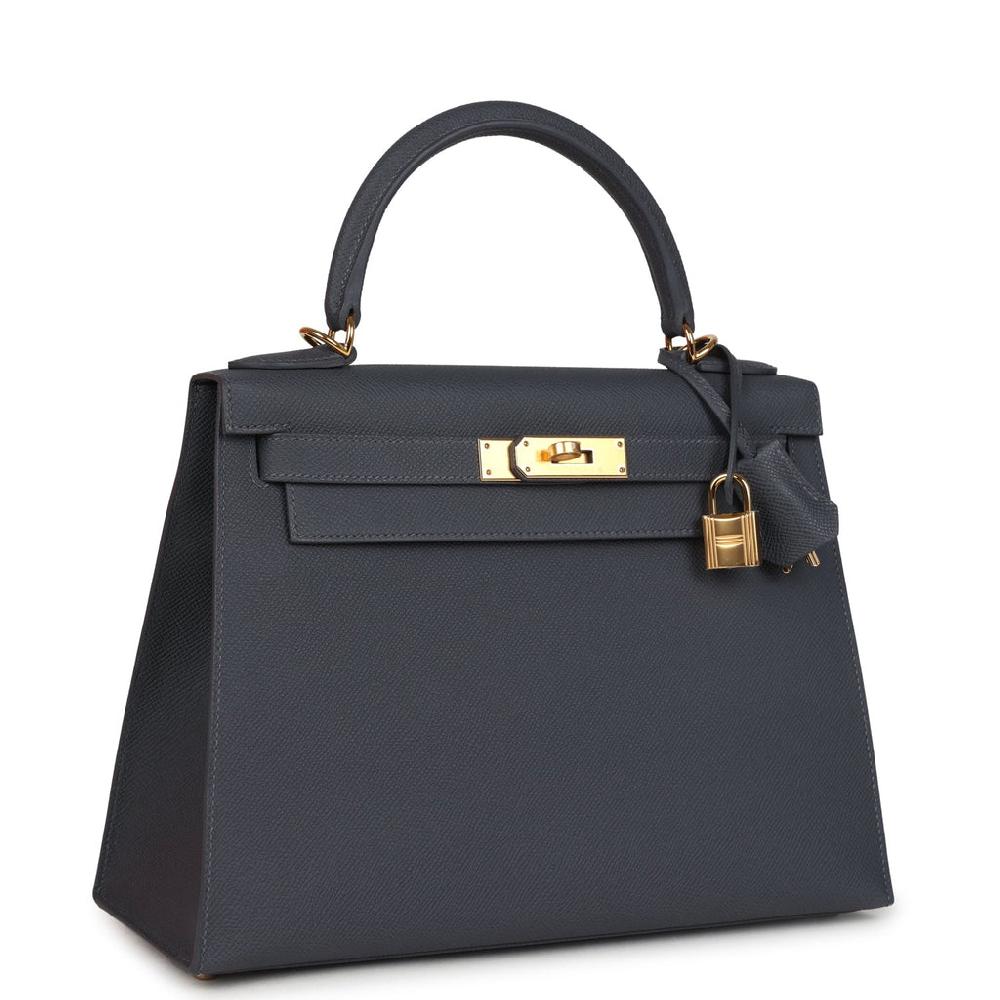 Hermes Kelly Sellier 28 Ardoise Epsom Gold Hardware
