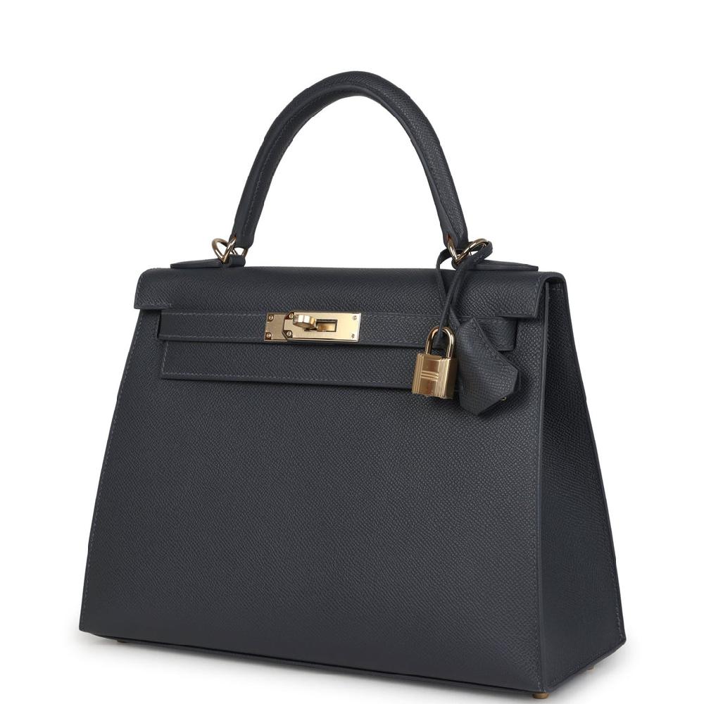 Hermes Kelly Sellier 28 Ardoise Epsom Permabrass Hardware