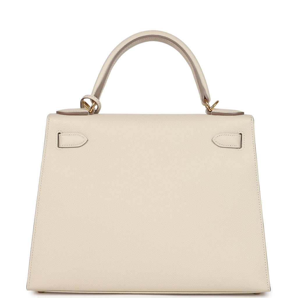 Hermes Kelly Sellier 28 Craie Epsom Gold Hardware