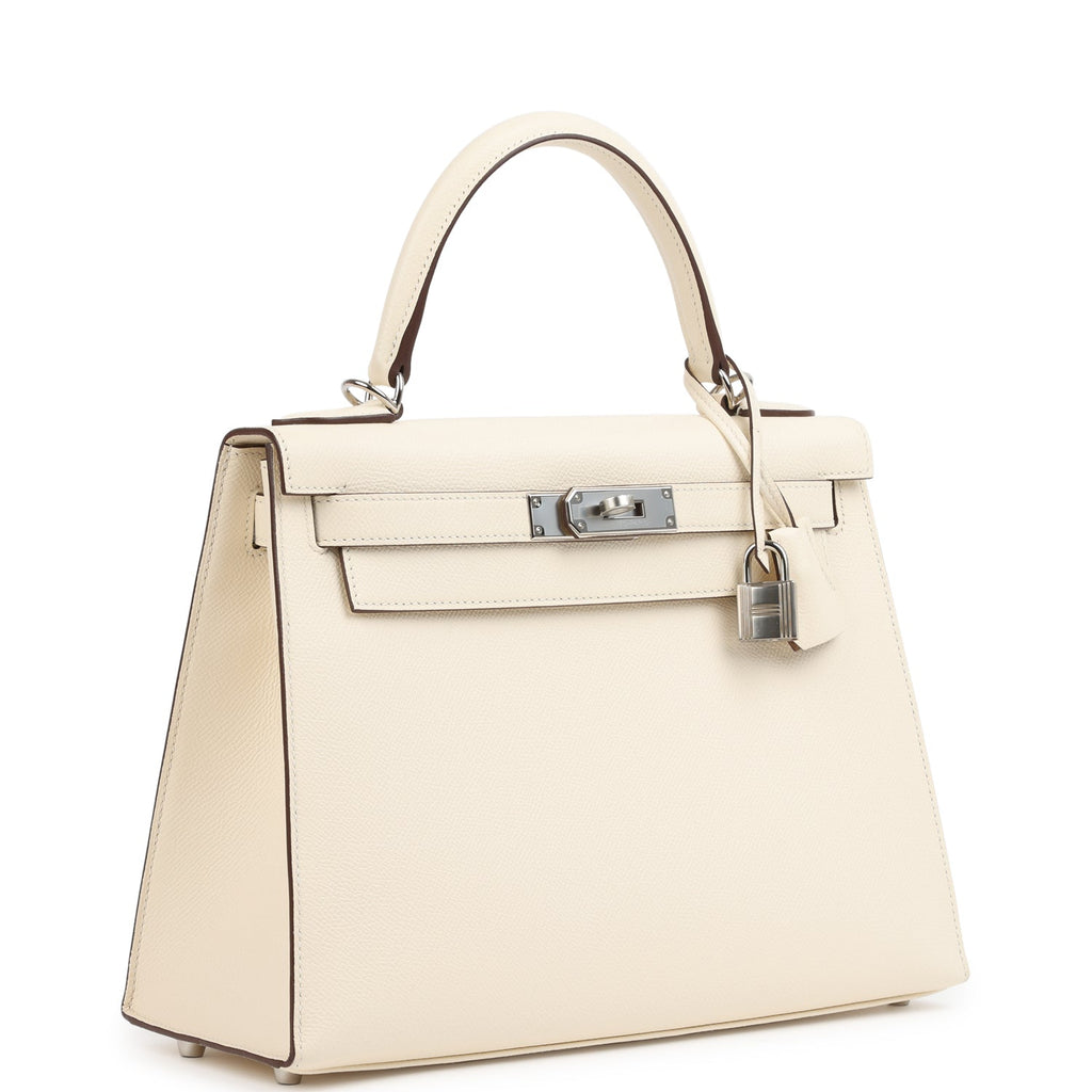 Hermes Kelly Sellier 28 Sellier Nata Verso Epsom Palladium Hardware