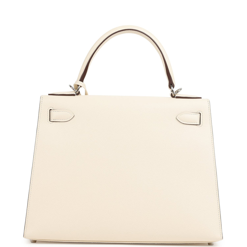 Hermes Kelly Sellier 28 Sellier Nata Verso Epsom Palladium Hardware