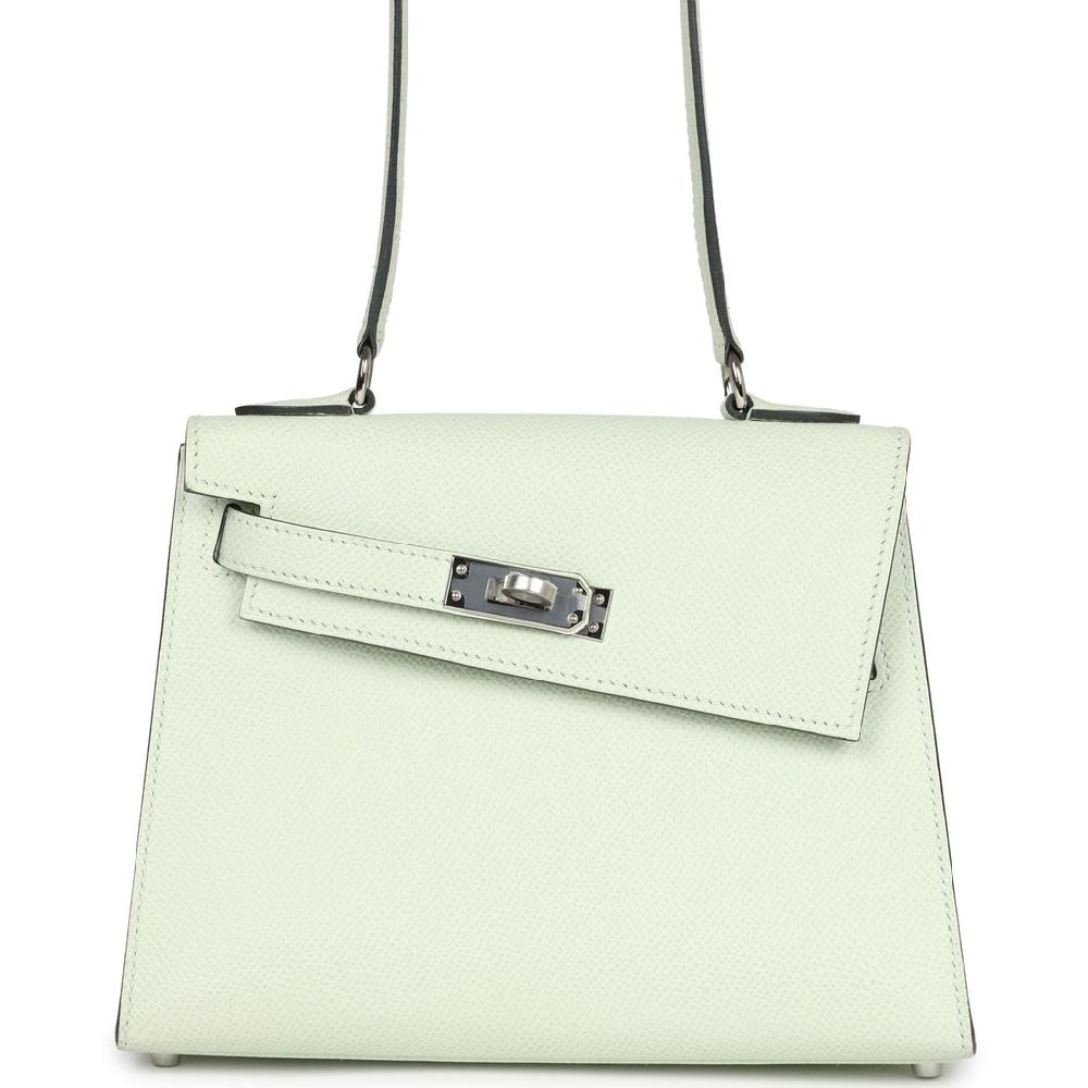 Hermes Kelly Sellier En Desordre 20 Vert Fizz Epsom Palladium Hardware